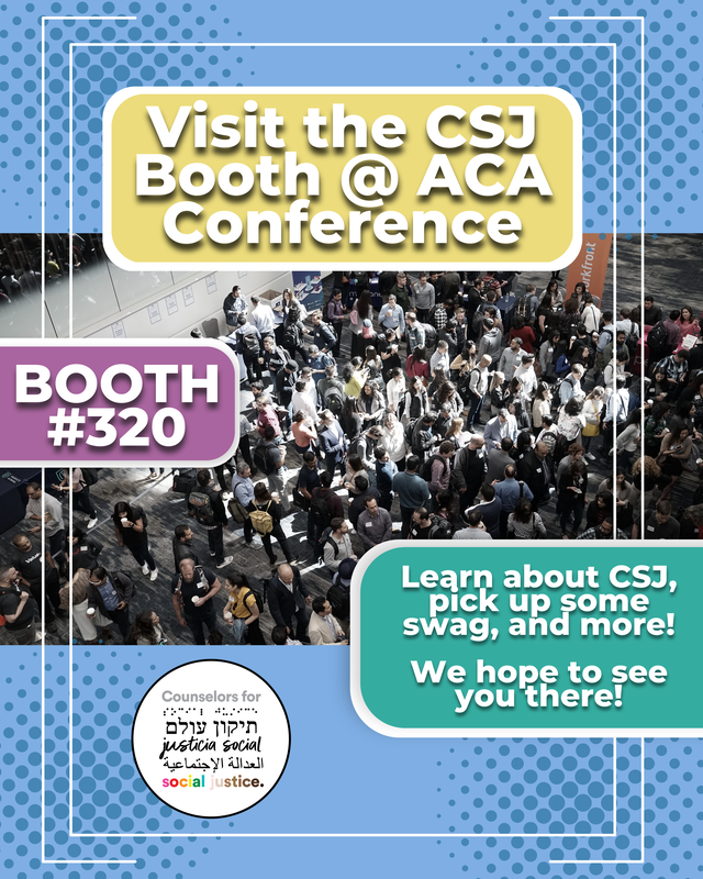 Visit the CSJ Booth @ ACA Conference Visit Booth # 320 in the Exhibition Hall! Learn about CSJ, pick up some swag, and more!  We hope to see you there!